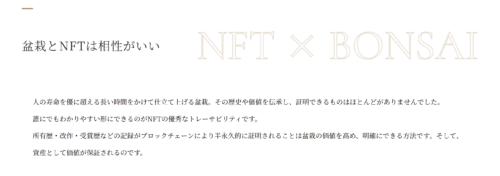 盆栽NFT　Bonvoyage